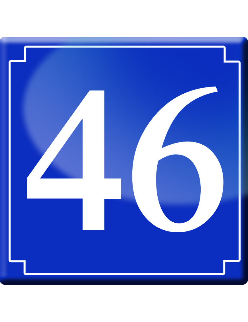 Autocollant Numéro De Rue 46 Classique - 10x10 Cm, Neuf, Marque Stickers-Express