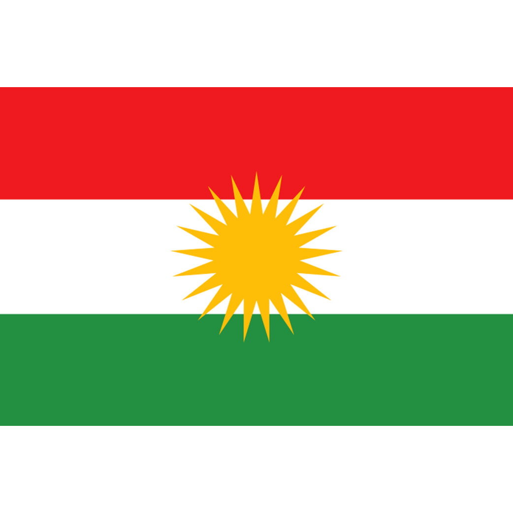 Drapeau Kurdistan (15x10cm) - Sticker/autocollant