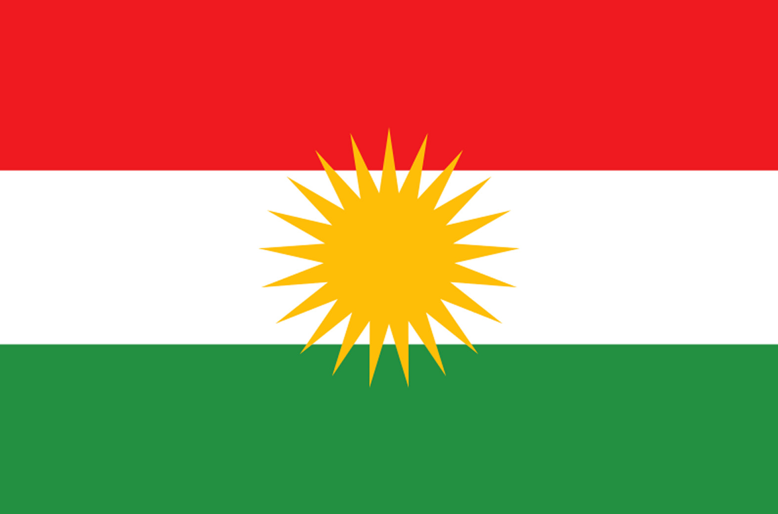 Drapeau Kurdistan (15x10cm) - Sticker/autocollant