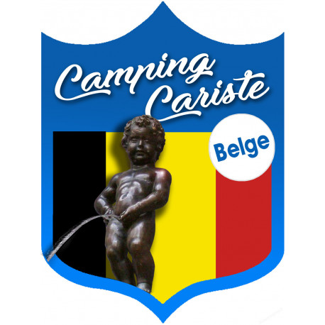Campingcariste Belge (15x11.2cm) - sticker/autocollant