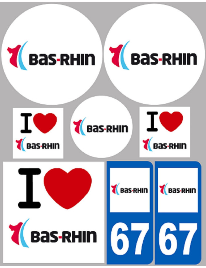 68 ALSACE - Stickers Pour Plaque D'immatriculation, Disponible Pour AU