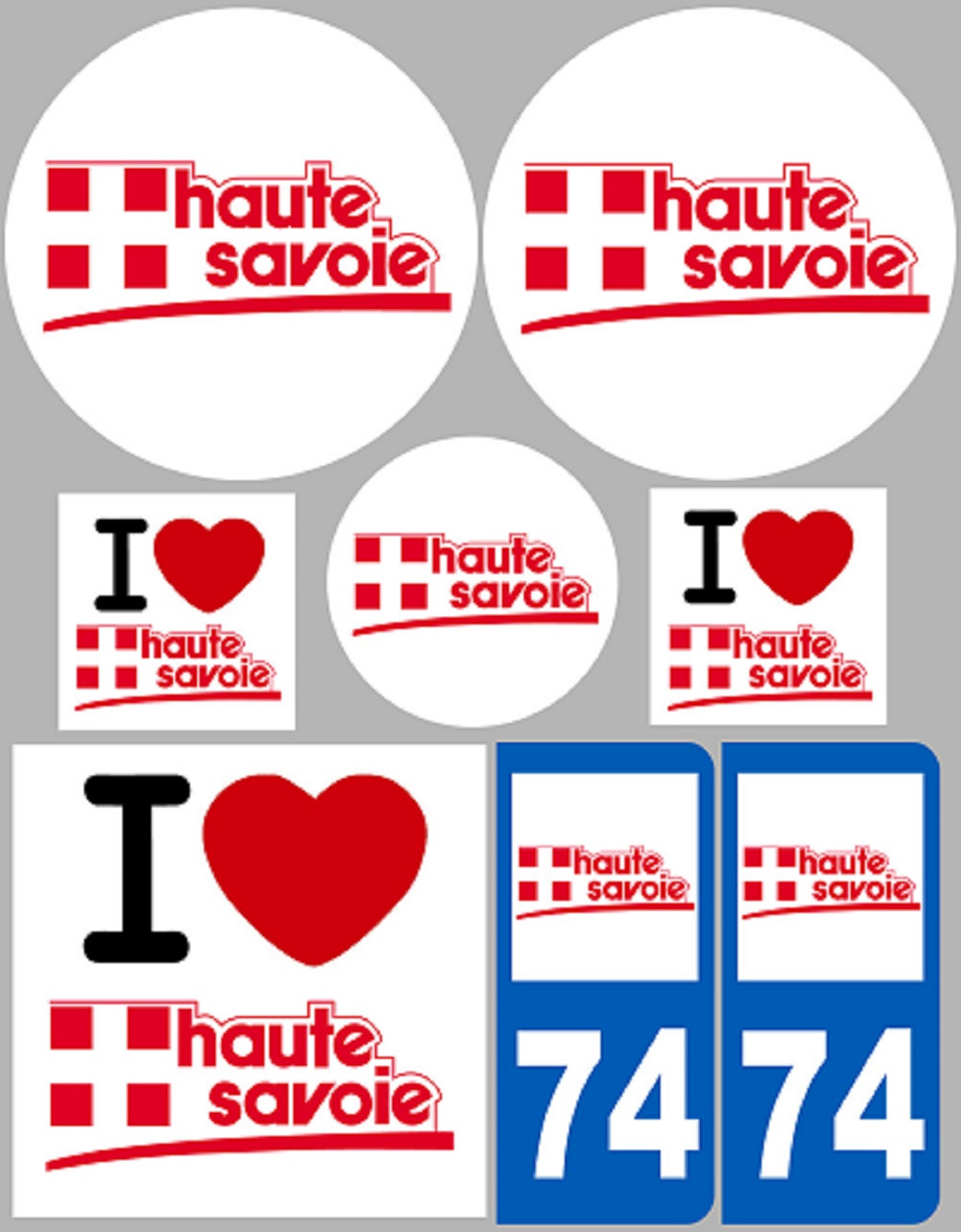 Haute Savoie (8 autocollants variés) - Sticker/autocollant