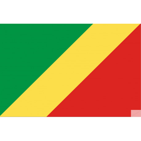 Drapeau République du Congo (19.5x13cm) - Sticker/autocollant