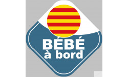 Bébé à bord catalan (10x10cm) - Sticker/autocollant