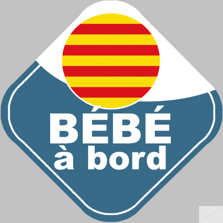 Bébé à bord catalan - 15cm - Sticker/autocollant