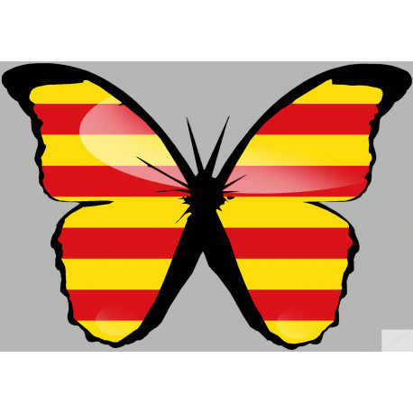 Effet papillon Catalan (15x10.5cm) - Sticker/autocollant