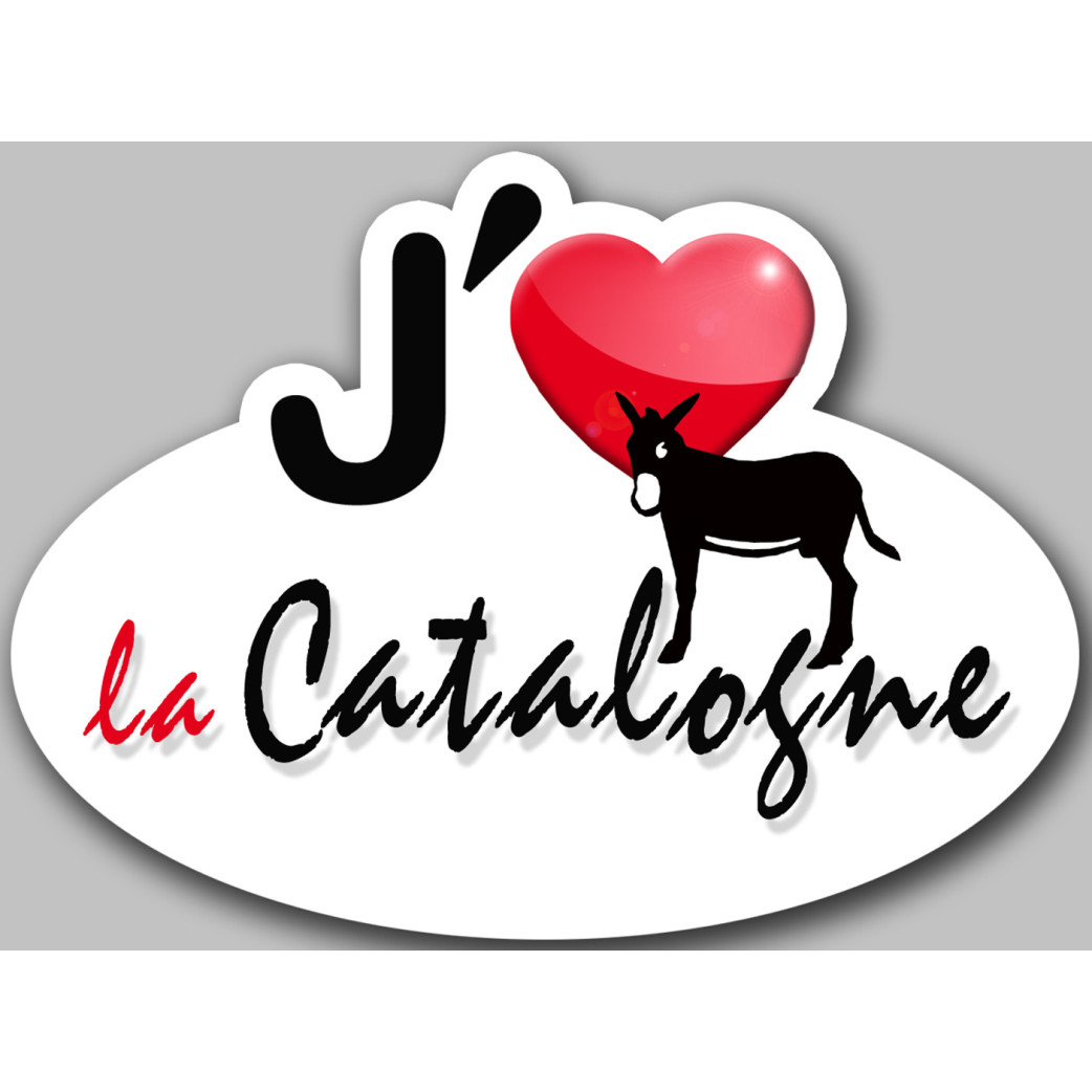 j'aime la Catalogne - 15x11cm - Sticker/autocollant