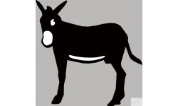 Silhouette âne Catalan (5x5cm) - Sticker/autocollant