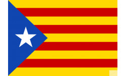 Drapeau Catalan étoilé (15x10cm) - Sticker/autocollant