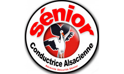 Conductrice Sénior Alsacienne (10x10cm) - Sticker/autocollant