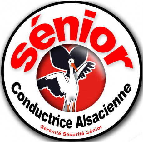 Conductrice Sénior Alsacienne (10x10cm) - Sticker/autocollant