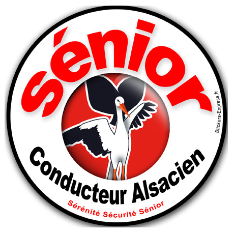 Conducteur Sénior Alsacien (10x10cm) - Sticker/autocollant