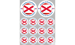 Planche Produits de Bourgogne (2fois 10cm, 12fois 5cm) - Sticker/autocollant
