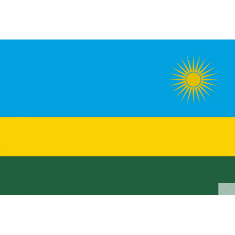 Drapeau Rwanda (15x10cm) - Sticker/autocollant