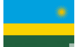 Drapeau Rwanda (5x3.3cm) - Sticker/autocollant