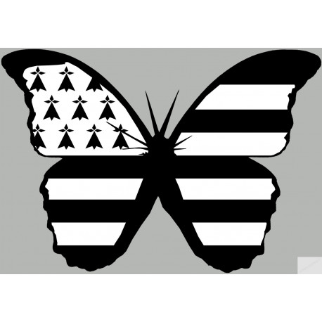 Effet papillon Breton (15x10.5cm) - Sticker/autocollant