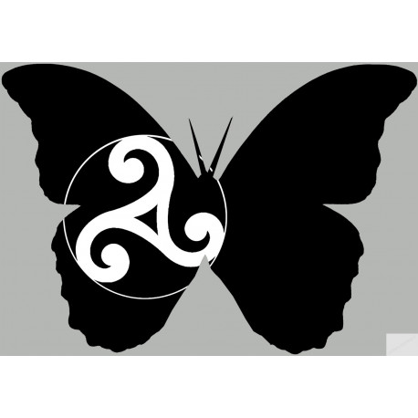 Effet papillon Celte (10x7cm) - Sticker/autocollant