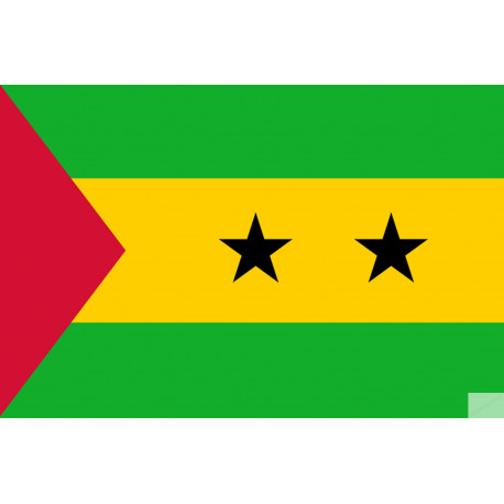 Drapeau Sao Tomé-et-Principe (19.5x13cm) - Sticker/autocollant