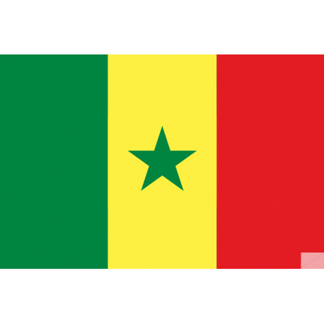 Drapeau Sénégal (15x10cm) - Sticker/autocollant