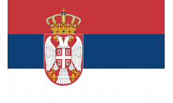 Drapeau Serbie (19.5x13cm) - Sticker/autocollant