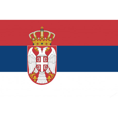 Drapeau Serbie (19.5x13cm) - Sticker/autocollant
