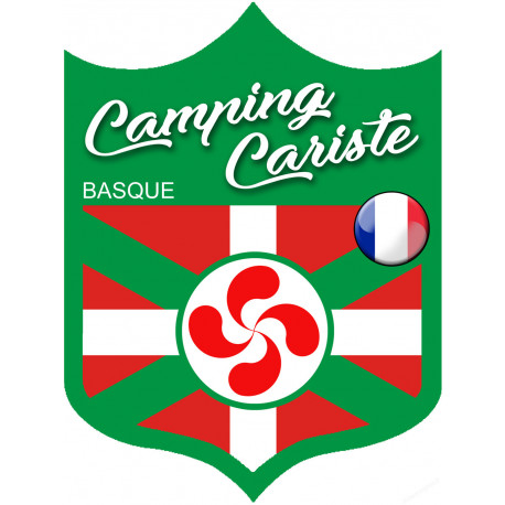 Camping cariste Basque (10x7.5cm) - Sticker/autocollant