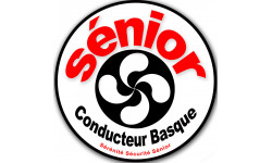 Conducteur Sénior Basque noir (10x10cm) - Sticker/autocollant