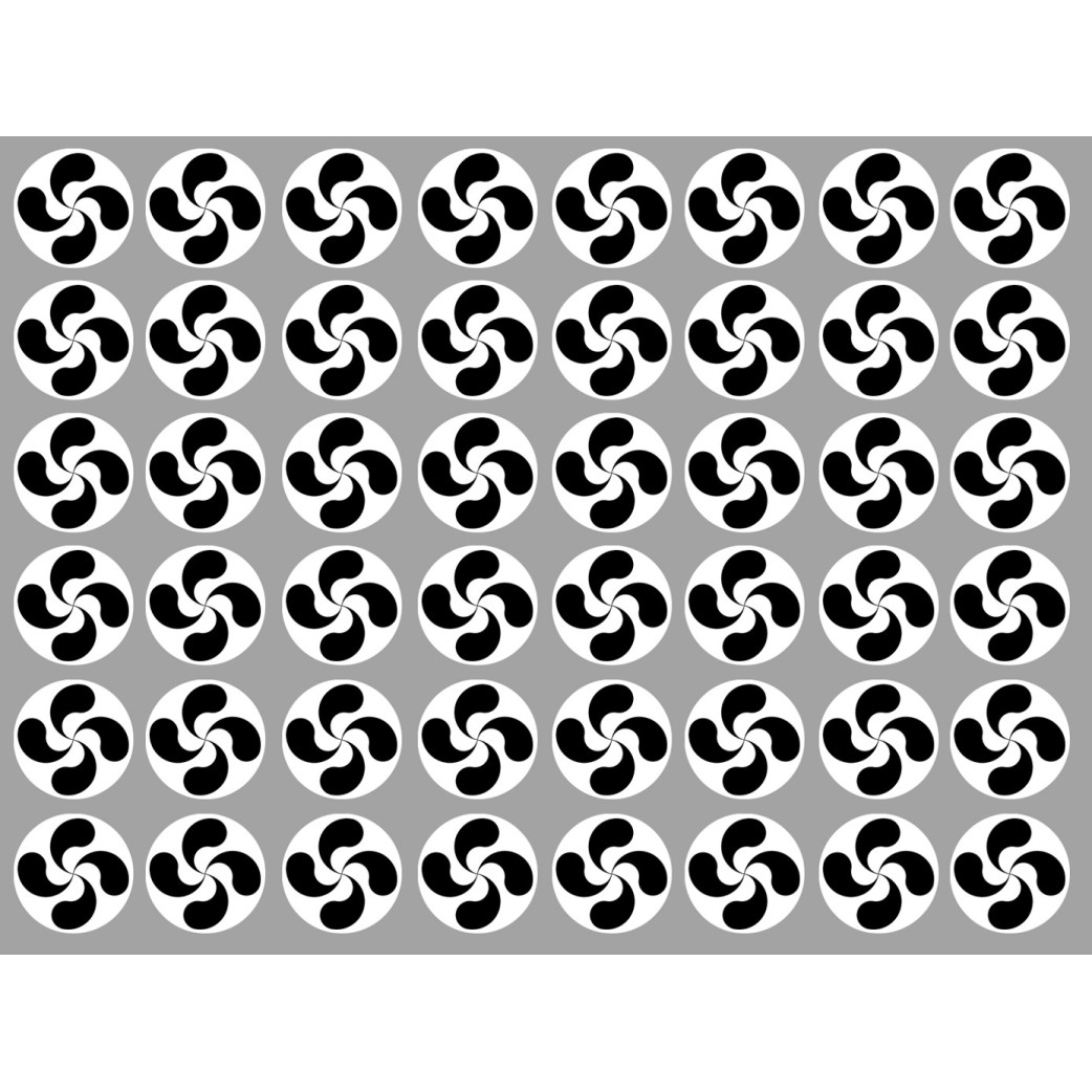 Croix Basque ou Lauburu série (48 stickers de 2cm) - Sticker/autocollant