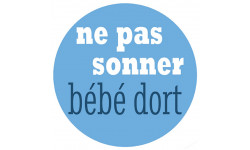 ne pas sonner bébé dort garçon - 10cm - Sticker/autocollant