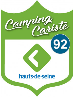 blason camping cariste Hauts de Seine 92 - 20x15cm - Sticker/autocollant
