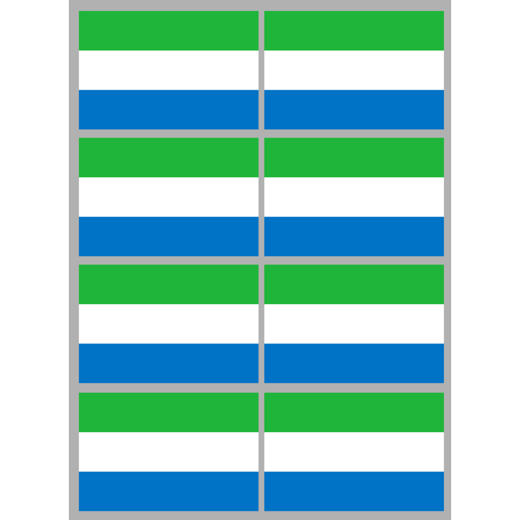 Drapeau Sierra Leone (8 stickers - 9.5 x 6.3 cm) - Sticker/autocollant