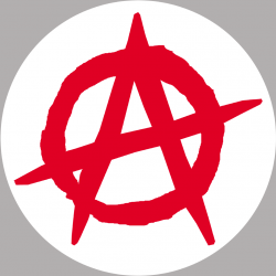Symbole anarchie (15x15cm) - Sticker/autocollant