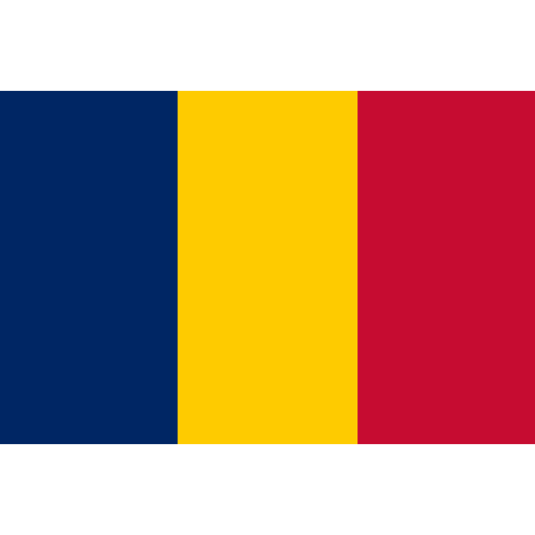Drapeau Tchad (5 x 3.3 cm) - Sticker/autocollant