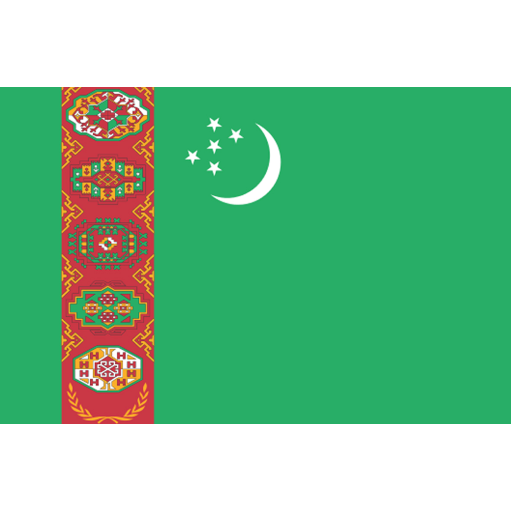 Drapeau Turkménistan (19.5 x 13 cm) - Sticker/autocollant