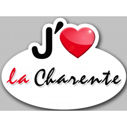 j'aime la Charente (15x11cm) - Sticker/autocollant