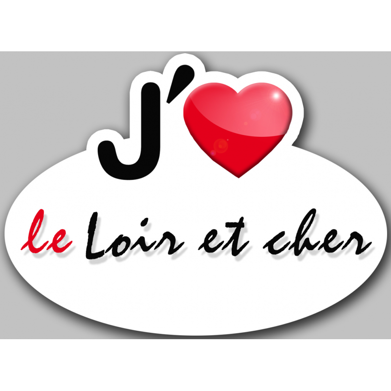 j'aime le Loir et cher (15x11cm) - Sticker/autocollant