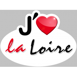 j'aime la Loire (15x11cm) - Sticker/autocollant