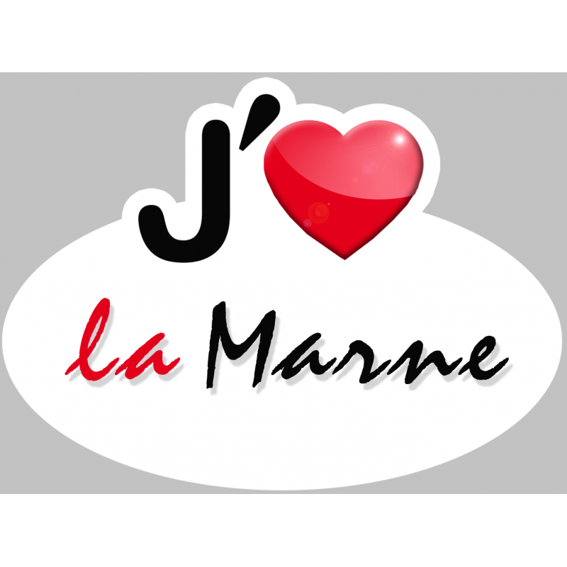 j'aime la Marne (15x11cm) - Sticker/autocollant