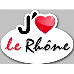 j'aime le Rhône (15x11cm) - Sticker/autocollant