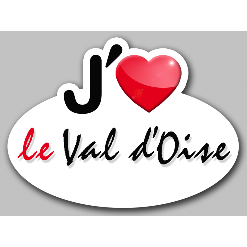 j'aime le Val-d'Oise (15x11cm) - Sticker/autocollant