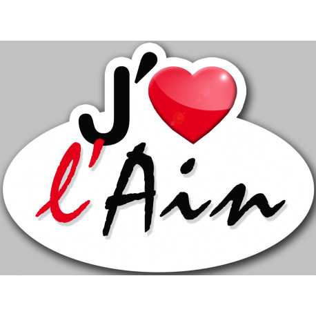 j'aime l'Aine (5x3.7cm) - Sticker/autocollant
