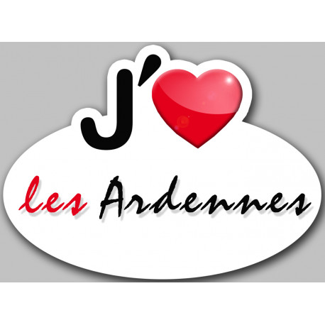j'aime les Ardennes (5x3.7cm) - Sticker/autocollant