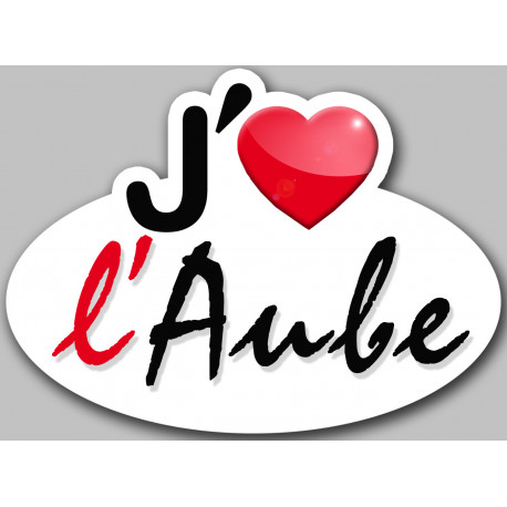 j'aime l'Aube (5x3.7cm) - Sticker/autocollant