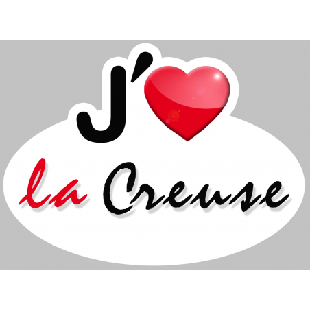 j'aime la Creuse (5x3.7cm) - Sticker/autocollant j'aime la Creuse (5x3.7cm) - Sticker/autocollant