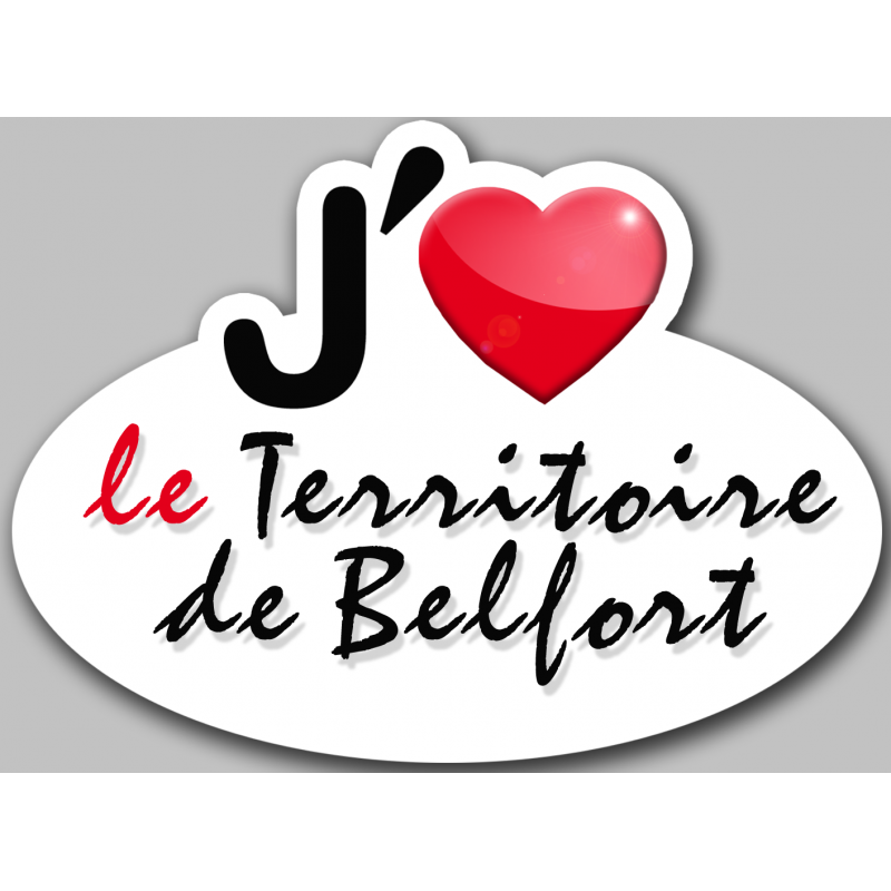 j'aime le Territoire de Belfort (5x3.7cm) - Sticker/autocollant