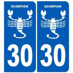 immatriculation scorpion 30 Gard - Sticker/autocollant