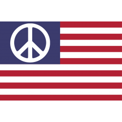 Autocollants : drapeau US peace