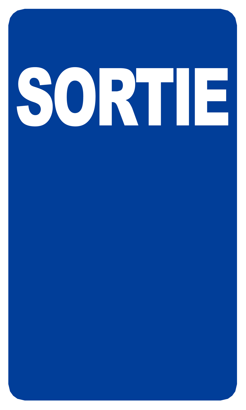 Sortie (20x12cm) - Sticker/autocollant