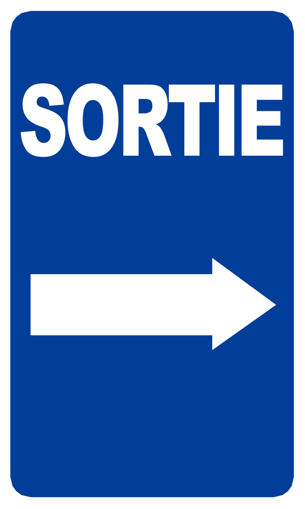 Sortie flèche vers droite (10x6cm) - Sticker/autocollant