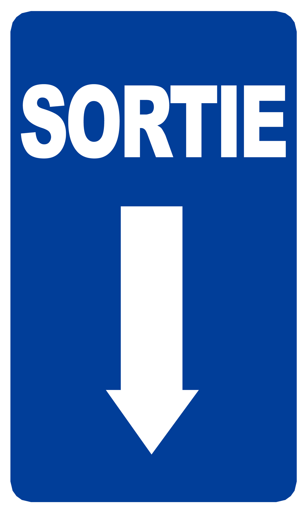 Sortie flèche vers le bas (20x12cm) - Sticker/autocollant